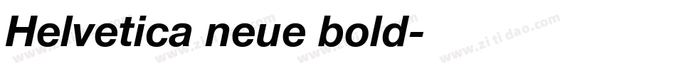 Helvetica neue bold字体转换